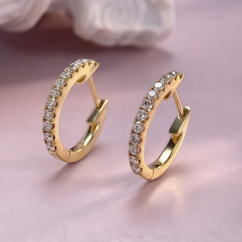 9K-Lab-Grown Diamond Earrings