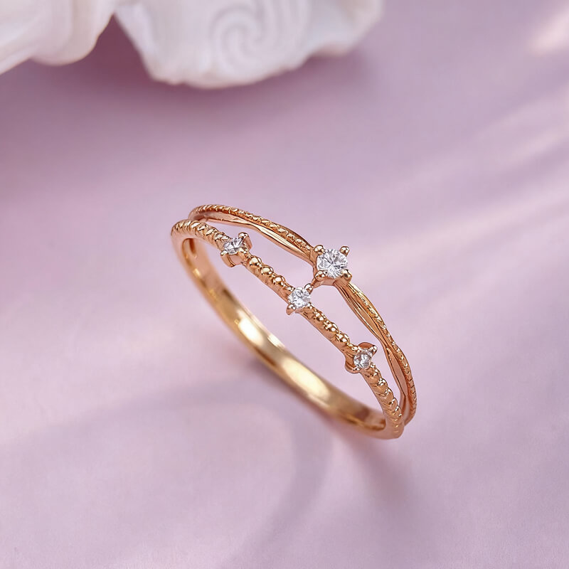 18K-Natural Diamond Ring