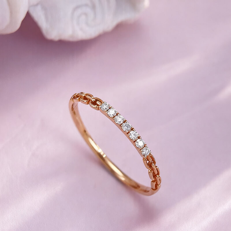 18K-Natural Diamond Ring