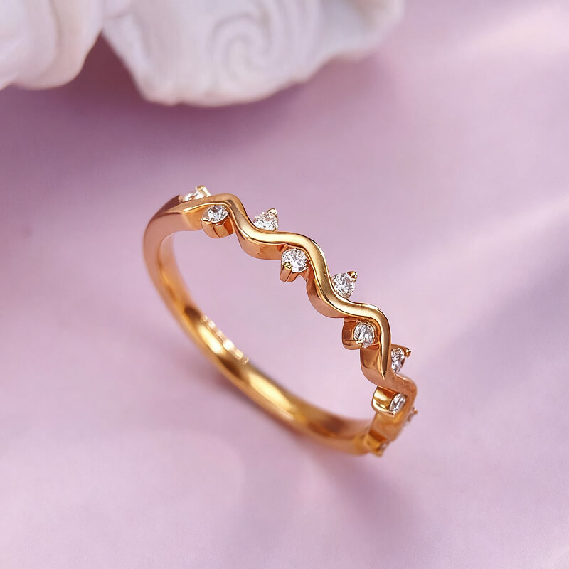 18K-Natural Diamond Ring