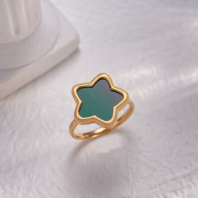18K-Malachite Ring CNC