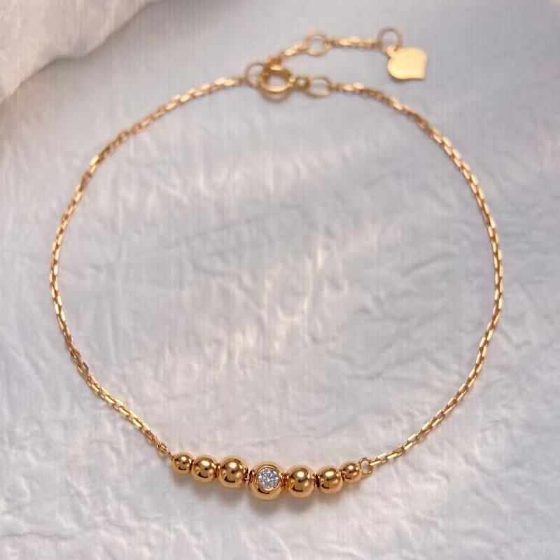 18K-Natural Diamond Bracelet