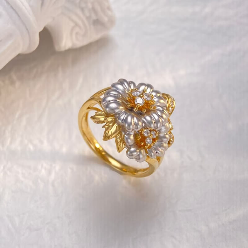18K-Natural Diamond Ring