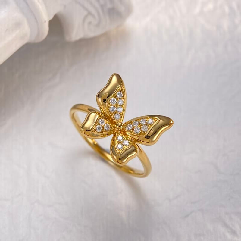 18K-Natural Diamond Ring