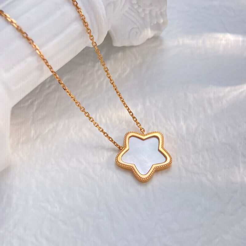 18K-Mother of Pearl Necklace CNC