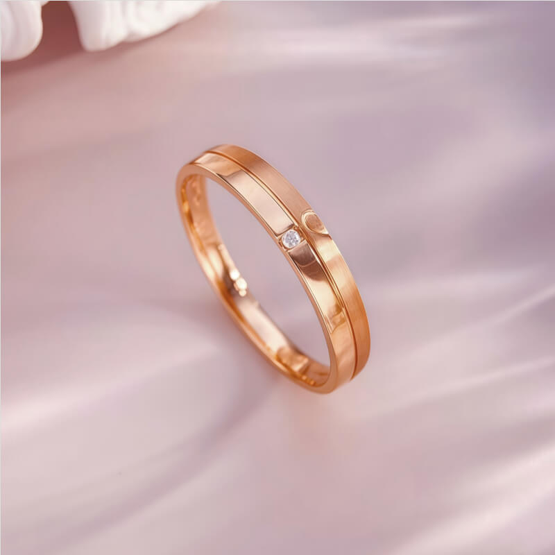 18K-Natural Diamond Couple Rings(Man)