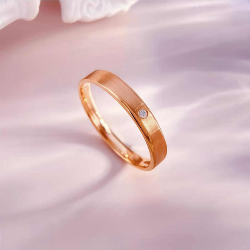 18K-Natural Diamond Couple Rings(Man)
