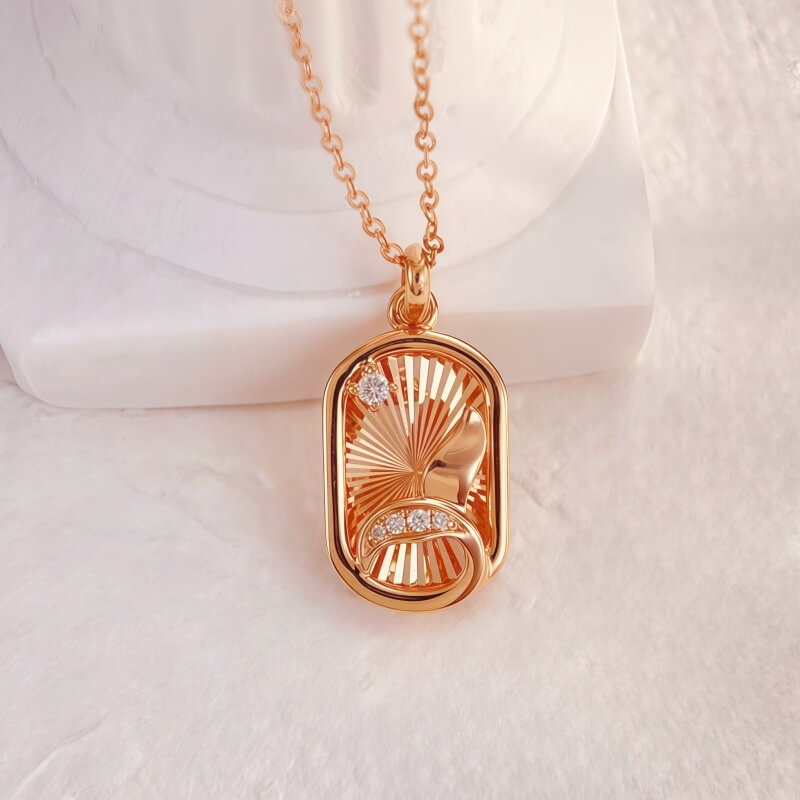 18K-Natural Diamond Necklace 