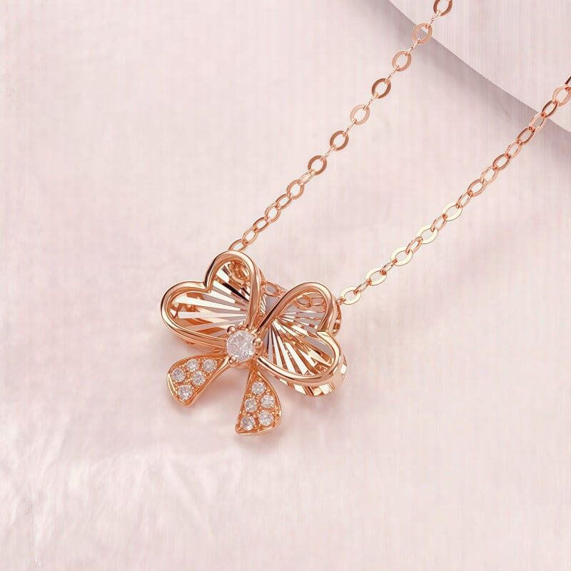18K-Natural Diamond Necklace 