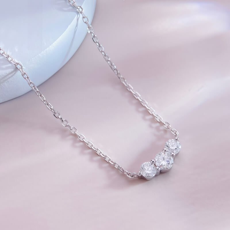 9K-Lab-Grown Diamond Necklace