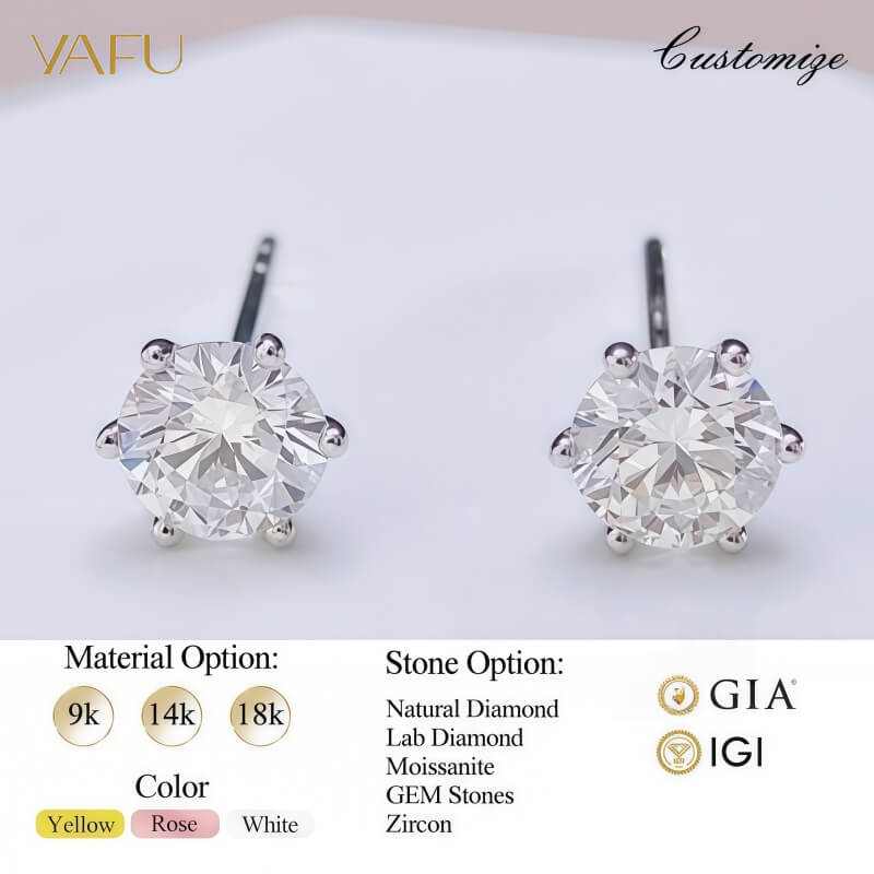 9K-Lab-Grown Diamondnd Earrings