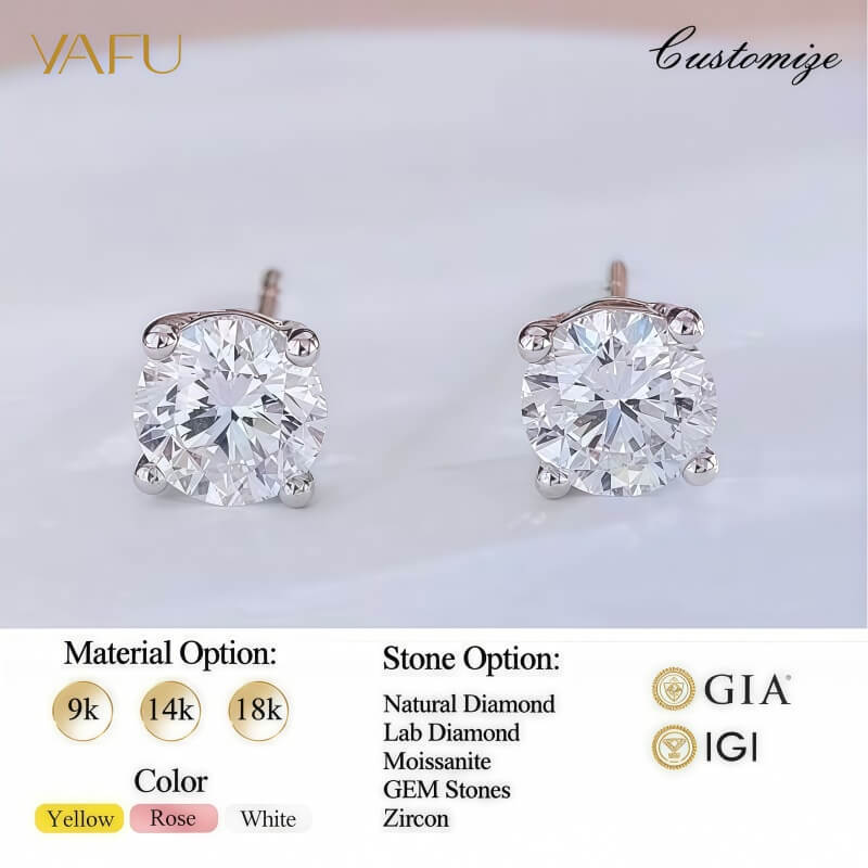 9K-Lab-Grown Diamondnd Earrings
