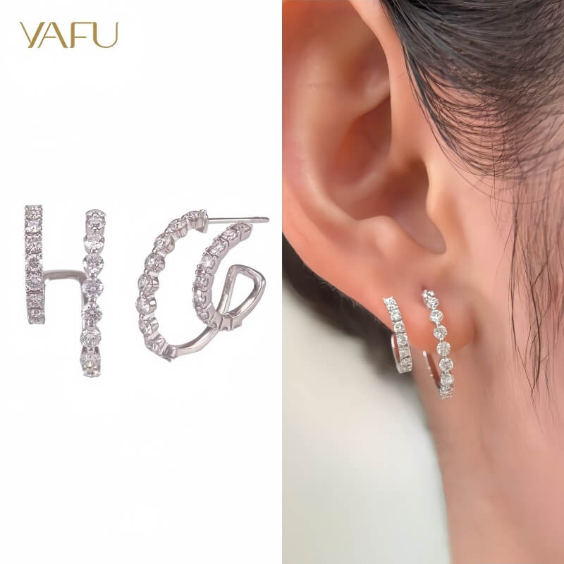 9K-Lab-Grown Diamondnd Earrings