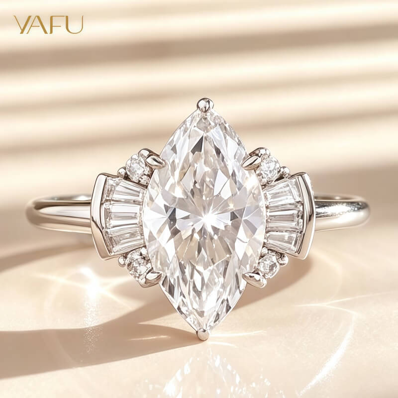 9K-Lab-Grown Diamond Ring
