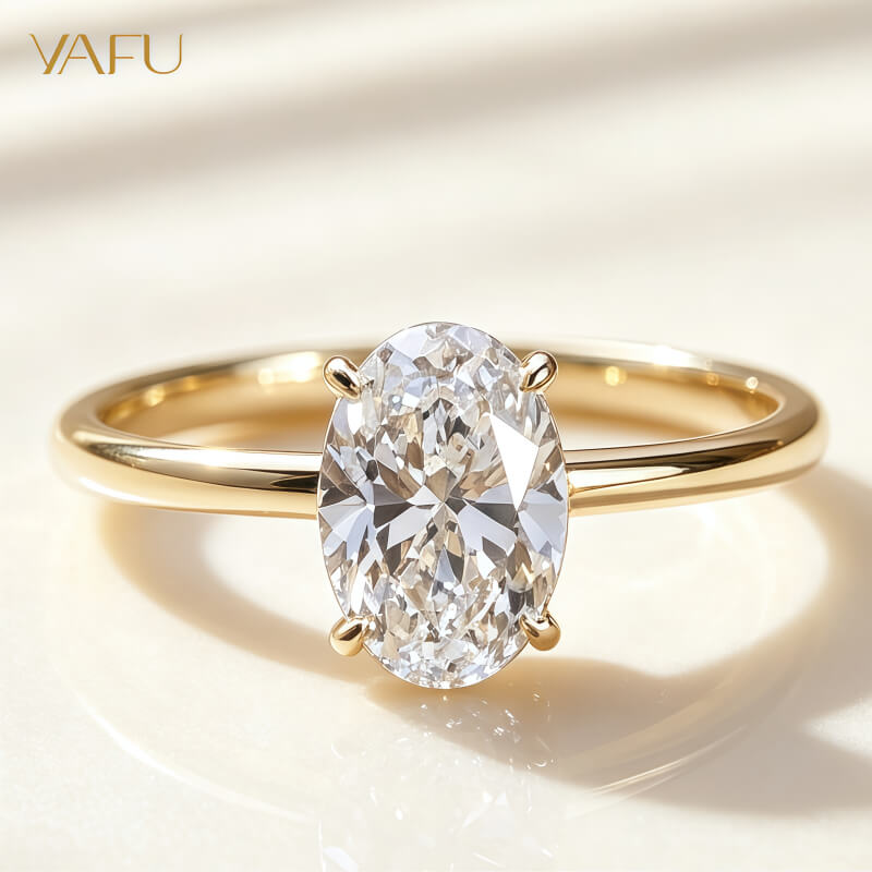 9K-Lab-Grown Diamond Ring